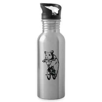 Fahrrad - Trinkflasche mit integriertem Trinkhalm - Lightsilver - Rechts