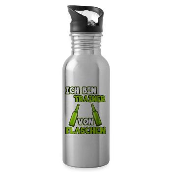 Trainer - Trinkflasche mit integriertem Trinkhalm - Lightsilver - Rechts