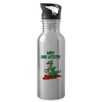 Wie? Das LETZTE? Einhorn Drachen - Gourde avec paille intégrée - argent clair - Droite