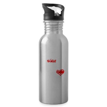 Vater Tochter Die süße Version von Papa - Gourde avec paille intégrée - argent clair - Droite