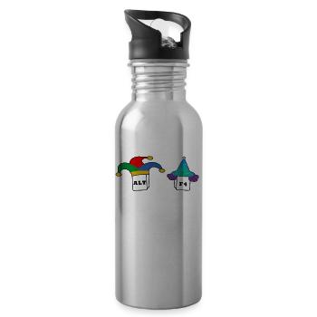 Alt F4, clavier, cadeau humour nerd informatique - Gourde avec paille intégrée - argent clair - Droite