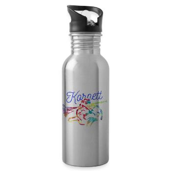 Cornet Gift - Water bottle with straw - silver - Right