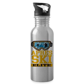 APRES SKI ELITE Skibrille Ski Urlaub - Trinkflasche mit integriertem Trinkhalm - Lightsilver - Rechts