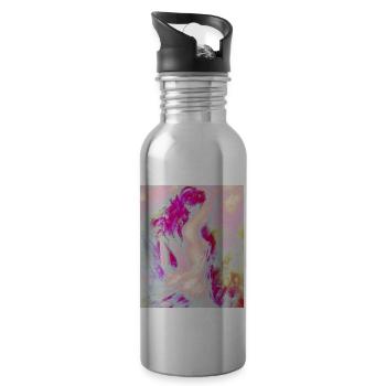 Naked naked censored censored - Water bottle with straw - silver - Right