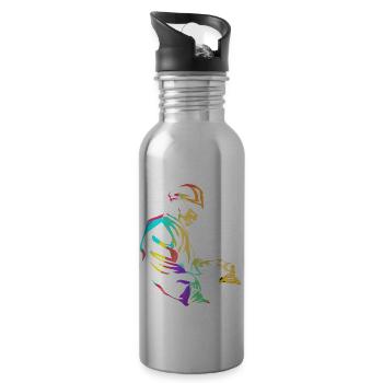 Anesthetist anesthesia gift - Water bottle with straw - silver - Right
