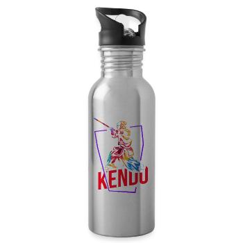 Kendo - Water bottle with straw - silver - Right