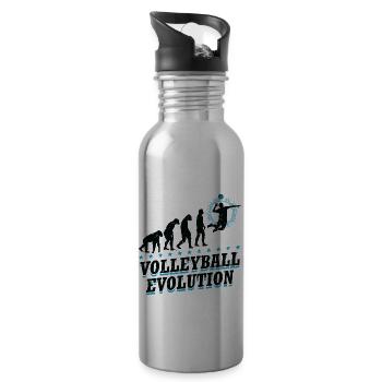 Evolution Volleyball Team Beachvolleyball - Trinkflasche mit integriertem Trinkhalm - Lightsilver - Rechts