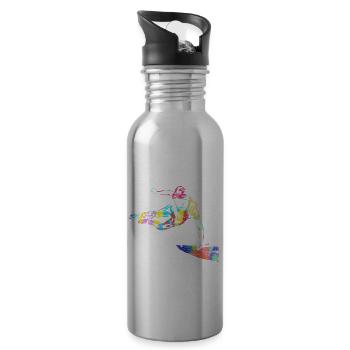 Parkour - Water bottle with straw - silver - Right