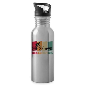 Bikejoering - Trinkflasche mit integriertem Trinkhalm - Lightsilver - Rechts