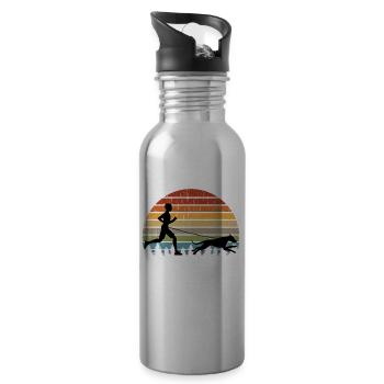 canicross Hundesport Zughundesport - Trinkflasche mit integriertem Trinkhalm - Lightsilver - Rechts