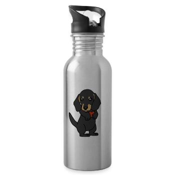 Dog Dogs Dog breeds Pets Pets Animal lover Dachshund - Water bottle with straw - silver - Right