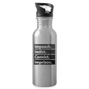  Amtsenthebung, Anti--Protest - Trinkflasche mit integriertem Trinkhalm - Lightsilver - Rechts