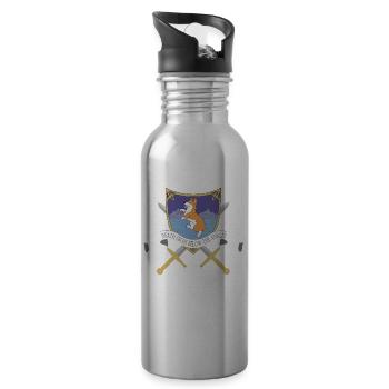 Corgi Corgi Dog - Water bottle with straw - silver - Right