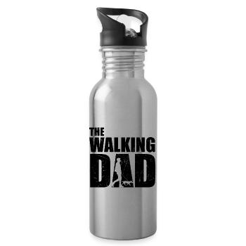 Propriétaire de chien The Walking Dad - Gourde avec paille intégrée - argent clair - Droite