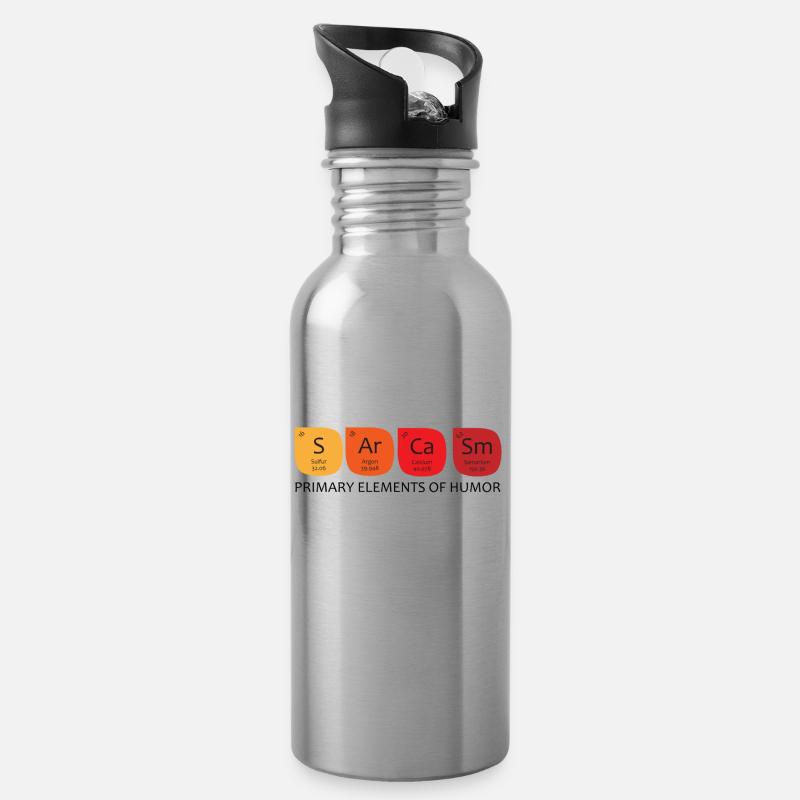 Science Sarcasm T shirt - Trinkflasche mit integriertem Trinkhalm - Lightsilver