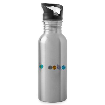 Kugelstosspendel Astrophysiker Astronaut Shirt - Trinkflasche mit integriertem Trinkhalm - Lightsilver - Rechts
