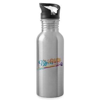 Blockflöte - Trinkflasche mit integriertem Trinkhalm - Lightsilver - Rechts