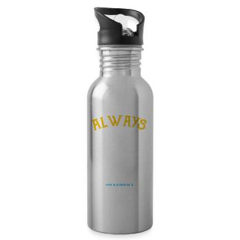 Mandolin player - Water bottle with straw - silver - Right