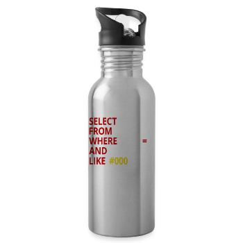 Select tshirt from wardrobe - Water bottle with straw - silver - Right