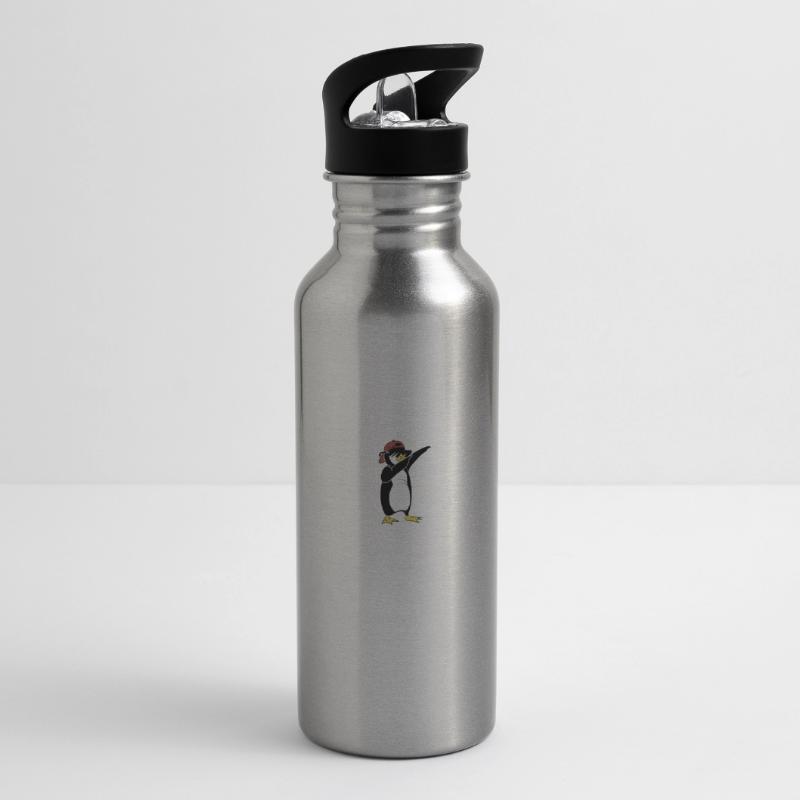 IT nerd Linux Linux penguin geek software engineer Water bottle with straw