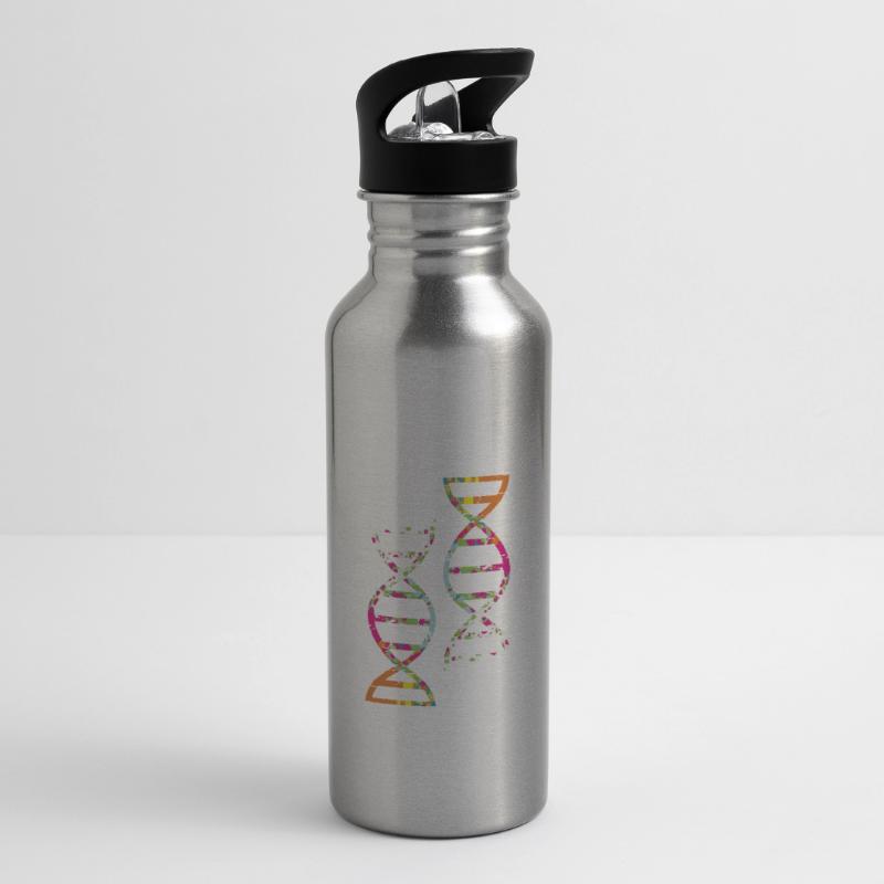 DNA-Molekül Biologe oder ein Genetiker Geschenk Trinkflasche mit integriertem Trinkhalm