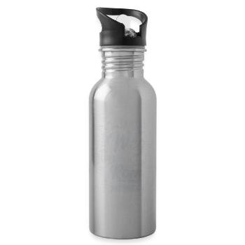 Der Weg nach Rom - Trinkflasche mit integriertem Trinkhalm - Lightsilver - Rechts