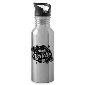 Schwabe Schwäbisch Made im Ländle - Trinkflasche mit integriertem Trinkhalm - Lightsilver - Rechts