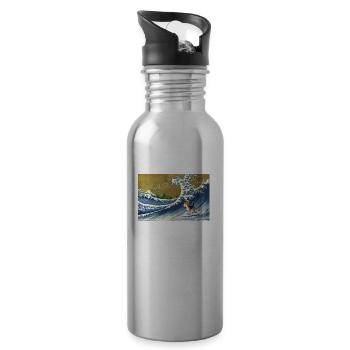 Beagle - Trinkflasche mit integriertem Trinkhalm - Lightsilver - Rechts