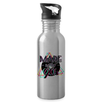 90er Jahre - Trinkflasche mit integriertem Trinkhalm - Lightsilver - Rechts