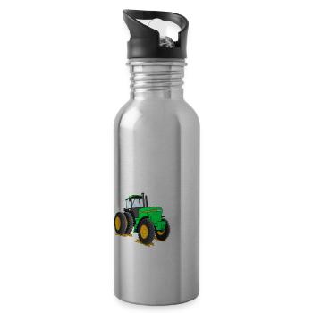 5. Geburtstag Junge Ich bin schon 5 Jahre Traktor - Trinkflasche mit integriertem Trinkhalm - Lightsilver - Rechts