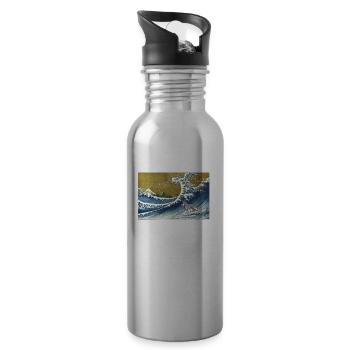 Schnauzer 2 - Trinkflasche mit integriertem Trinkhalm - Lightsilver - Rechts