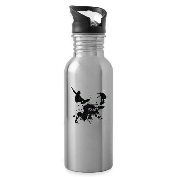 skate splash skater sprung olli palace suprem cool - Trinkflasche mit integriertem Trinkhalm - Lightsilver - Rechts
