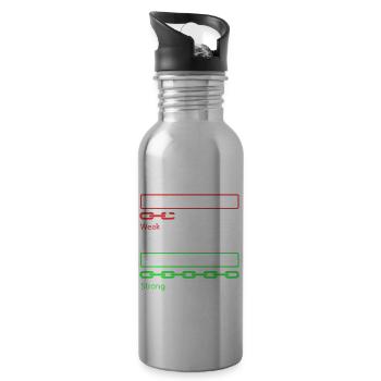Chimie chimie étudiant biochimiste des sciences naturelles - Gourde avec paille intégrée - argent clair - Droite