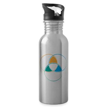 Funny Biology Bioinformatics Science Biology - Water bottle with straw - silver - Right
