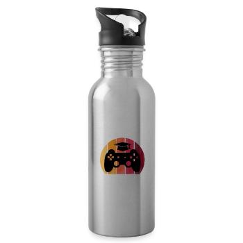 Gymi Enrollment High School 5th Grade Gift - Water bottle with straw - silver - Right
