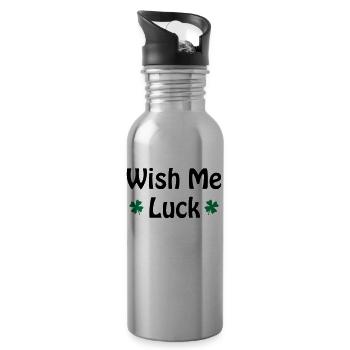 Wish me luck - Water bottle with straw - silver - Right
