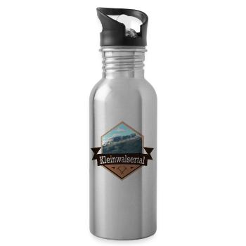 Kleinwalsertal Österreich Allgäu Ifen Wandern - Trinkflasche mit integriertem Trinkhalm - Lightsilver - Rechts