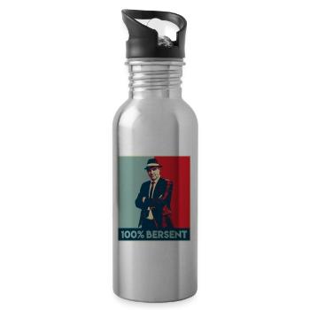 Alain Berset 100 Bersent Shirt - Water bottle with straw - silver - Right
