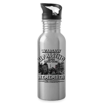 WARSAW UPRISING 1944 - Water bottle with straw - silver - Right