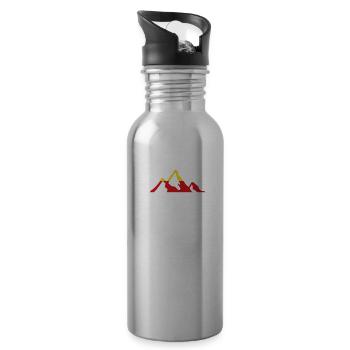 Kärnten Bua Kärntner Österreicher Geschenk - Trinkflasche mit integriertem Trinkhalm - Lightsilver - Rechts
