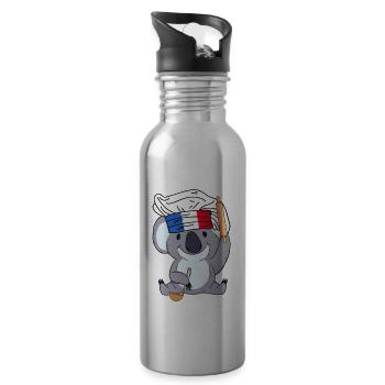 France Chef Koala Baker Paris Cuisine Chef - Water bottle with straw - silver - Right