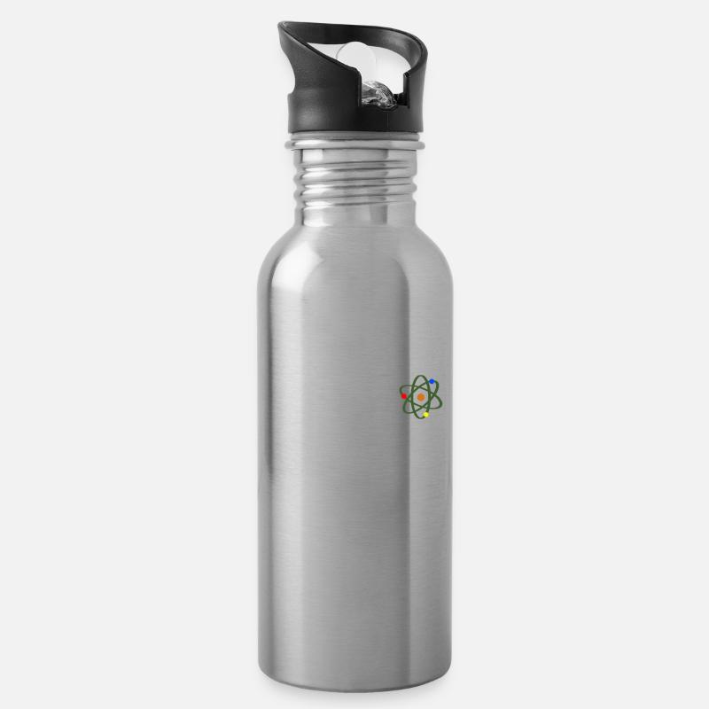 You Matter Wissenschaft Atom Physik - Trinkflasche mit integriertem Trinkhalm - Lightsilver