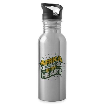 Africa - Water bottle with straw - silver - Right