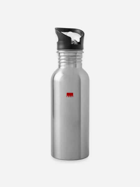 Limidid Ädischn Franke Fränkisch Franken Wappen Lu - Trinkflasche mit integriertem Trinkhalm - Lightsilver