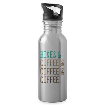 Coffee bike coffee coffee motorcycle e-bike - Water bottle with straw - silver - Right