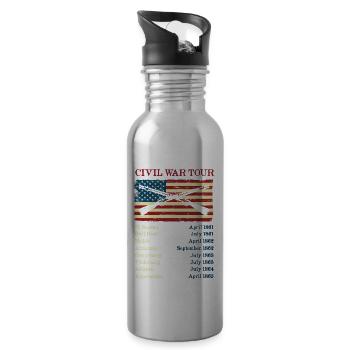 Civil war tour - civil war reenactment - Water bottle with straw - silver - Right
