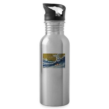 Guinea Pig - Water bottle with straw - silver - Right