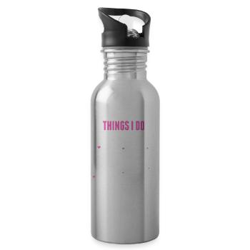 K-pop Merchandise Kpop Geschenk - Trinkflasche mit integriertem Trinkhalm - Lightsilver - Rechts
