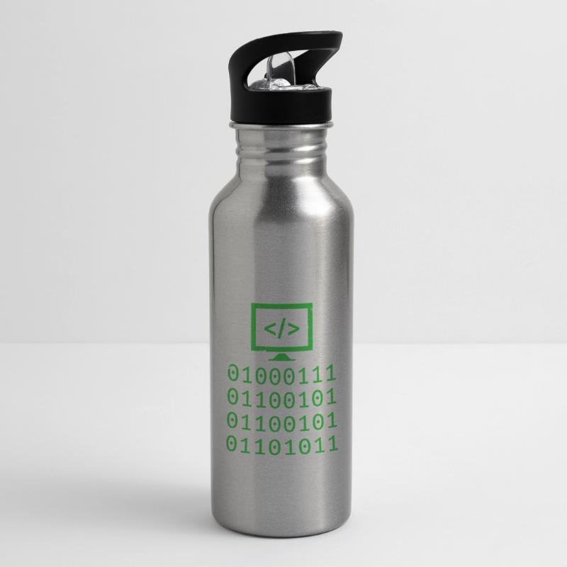 Programming Binary Code Coding Gift Water bottle with straw