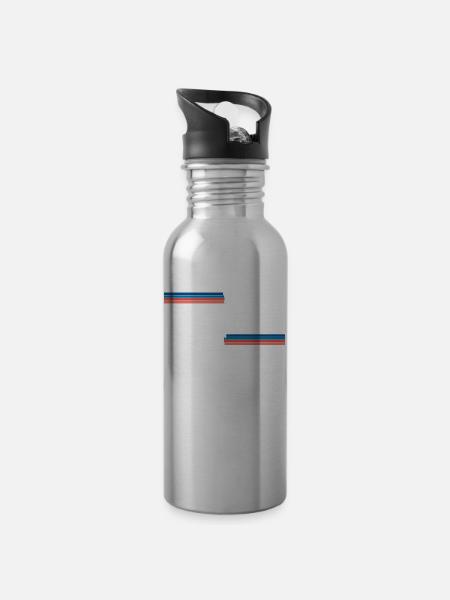 Santos - Trinkflasche mit integriertem Trinkhalm - Lightsilver